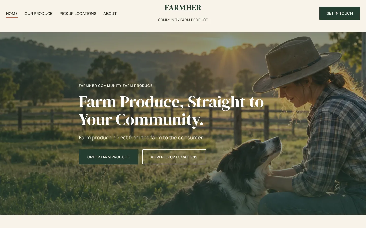 Farm Her Coop website home page, a agriculture site built on WordPress by CTRL ROOM