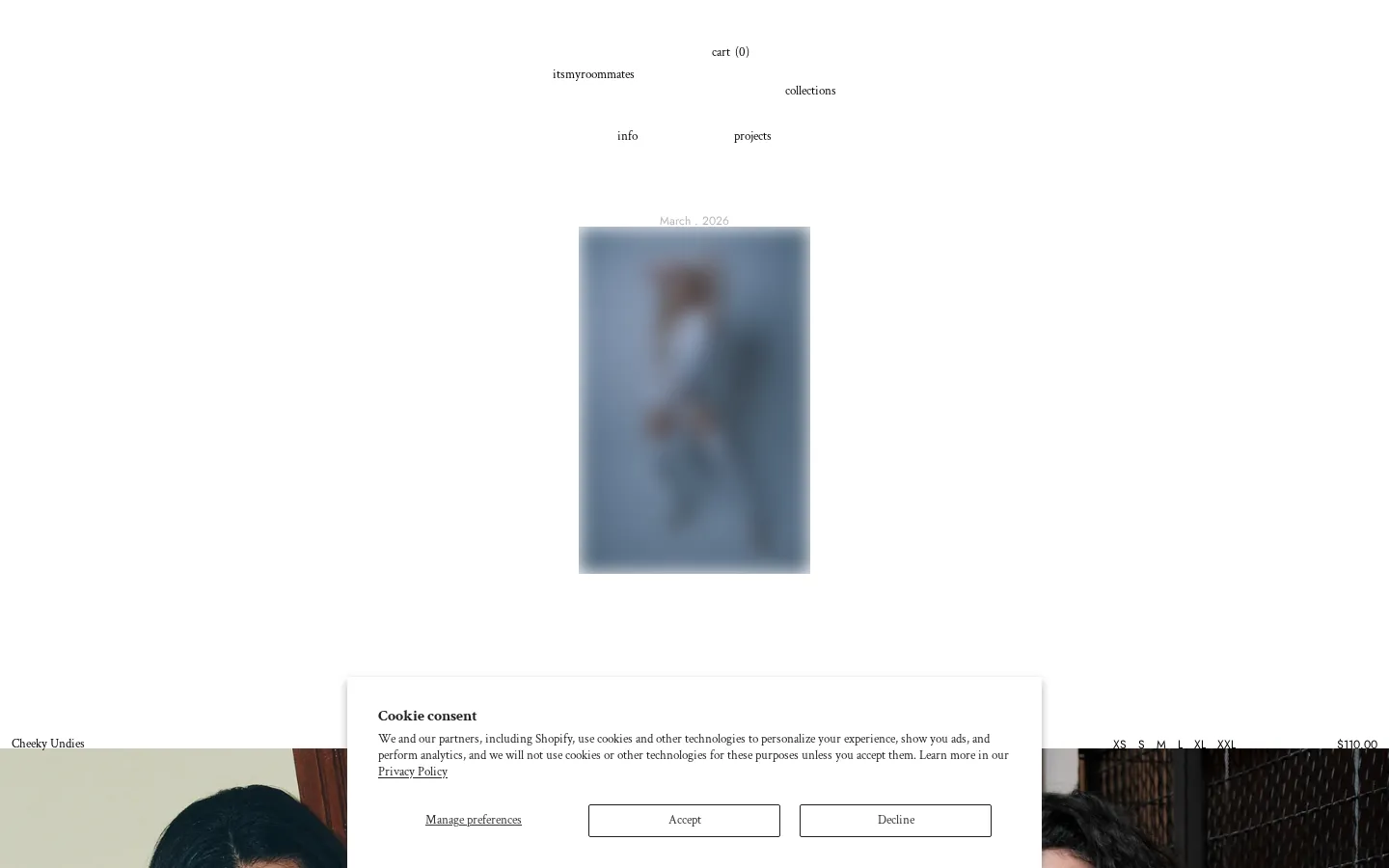 It's My Roommates website home page, a lifestyle site built on Shopify by CTRL ROOM
