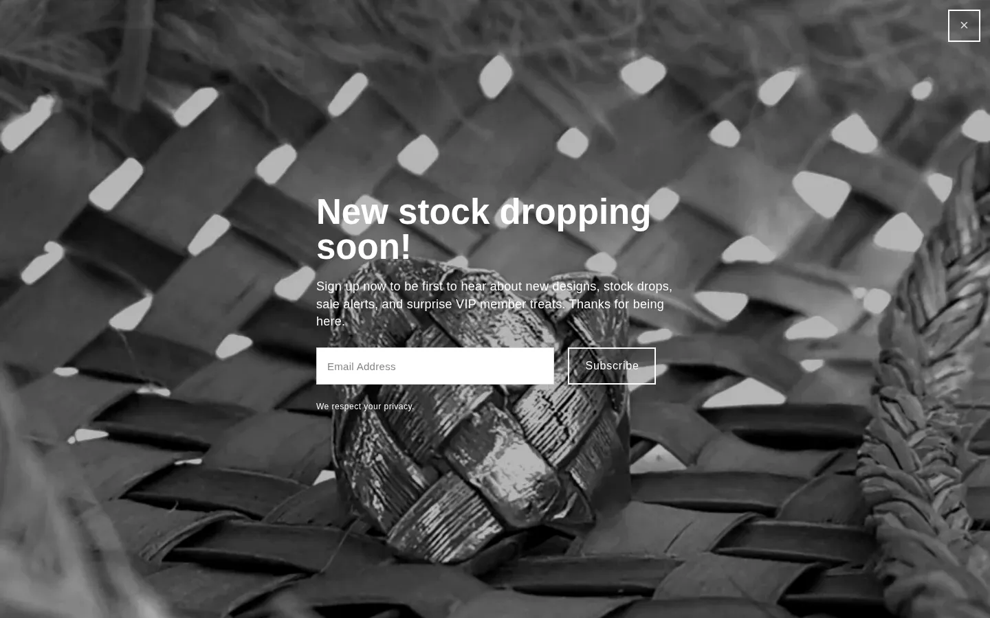 Maggie Adams Jewellery website home page, a jewellery site built on Squarespace by CTRL ROOM